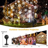 Christmas Decorations Snowflake Lights Projector Led Snowfall Spotlight Waterproof Landscape Lamp Indoor Outdoor Lighting For Xmas Holiday Party Wedding Garden Patio House