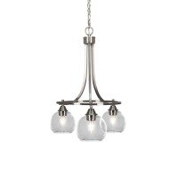 Paramount Downlight, 3 Light, Chandelier In Brushed Nickel Finish With 5.75