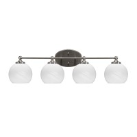 Capri 4 Light Bath Bar Shown In Brushed Nickel Finish With 5.75