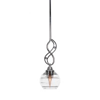 Jazz Mini Pendant With Hang Straight Swivel Shown In Chrome Finish With 6