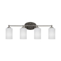 Capri 4 Light Bath Bar Shown In Brushed Nickel Finish With 4