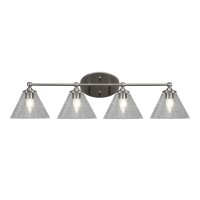 Capri 4 Light Bath Bar Shown In Brushed Nickel Finish With 7