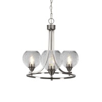 Paramount Uplight, 3 Light, Chandelier In Brushed Nickel Finish With 5.75