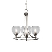 Paramount Uplight, 3 Light, Chandelier In Brushed Nickel Finish With 5.75