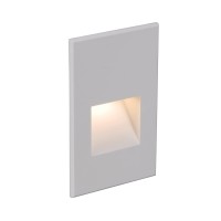 Wac Landscape Lighting, Ledme 120V Led Vertical Indoor And Outdoor Step And Wall Light With Am Finish 3000K Built-In Led In White