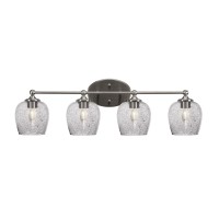 Capri 4 Light Bath Bar Shown In Brushed Nickel Finish With 6