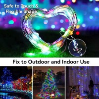 Lightop Solar String Lights Outdoor 2 Pack 33Ft 100Led Copper Wire Fairy Light Waterproof Decoration For Wedding Party Terrace Y