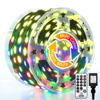 Christmas Lights Outdoor, 1000 Led 344Ft Fairy String Lights 2 Colors In 1 Plug In Waterproof With Remote, 11 Modes With Timer For Indoor Decorations Bedroom Xmas Tree Holiday House Party Decor