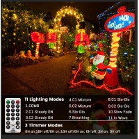 Christmas Lights Outdoor, 1000 Led 344Ft Fairy String Lights 2 Colors In 1 Plug In Waterproof With Remote, 11 Modes With Timer For Indoor Decorations Bedroom Xmas Tree Holiday House Party Decor