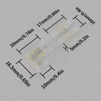 Pautix 8Mm Cob Connector 8Pcs Lshapedcorner Connector Unwired Clips Solderless Adapter Terminal Extension Connection 2Pcs Tran