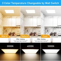 Aphyni 6 Pack 2X2 Led Flat Panel Light 3000K4000K5000K Adjustable 40W 5000Lm Triac Dimmer Recessed Drop Ceiling Lay In Light