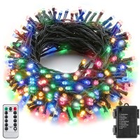 Sukesou Halloween String Lights 33Ft 100Led Blue Fairy Lights For Indoor Outdoor Waterproof Remote Timer Black Wire String Light