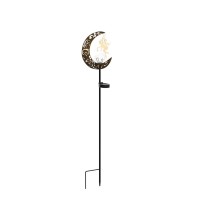 Ouddy Decor Solar Garden Lights Outdoor Decor, Moon Fairy Crackle Glass Globe With Angel Garden Gifts Yard Pathway Stake Lights Solar Powered Waterproof For Walkway Lawn Patio Gardening Gifts Decor