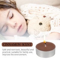 Tea Lights Candles 12 Pack Brown Tealights Candle Scented Cinnamon Small Candle For Home Holiday Wedding Partydinner Tabl