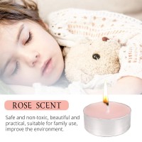 Tea Lights Candles 12 Pack Pink Tealights Candle Scented Rose Small Candle For Home Holiday Wedding Partydinner Table Ha