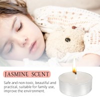 Tea Lights Candles 12 Pack White Tealights Candle Scented Jasmine Small Candle For Home Holiday Wedding Partydinner Table