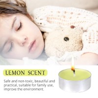 Tea Lights Candles 12 Pack Yellow Tealights Candle Scented Lemon Small Candle For Home Holiday Wedding Partydinner Table