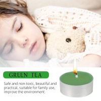 Tea Lights Candles 12 Pack Green Tealights Candle Scented Green Tea Small Candle For Home Holiday Wedding Partydinner Tab