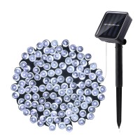 L Lampop Solar String Lights Outdoor Waterproof Fairy Lights 39Ft 100L 8 Modes Solar Powered Garden Light For Christmas Hallowee