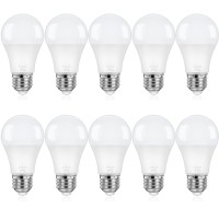 Asomst A19 Led Light Bulbs, 100 Watt Equivalent Led Bulb, 5000K Daylight White 1100Lumen Light Bulb 11W, Non-Dimmable Frosted Lighting E26 Base, Cri 85+, 25000+ Hours Lifespan, No Flicker, Pack Of 10