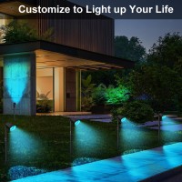 Xmcosy Smart Outdoor Spot Lights 300Lm Low Voltage Landscape Lights With App Control Dimmable Warm White Rgb Work With Alex