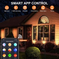 Xmcosy Smart Outdoor Spot Lights 300Lm Low Voltage Landscape Lights With App Control Dimmable Warm White Rgb Work With Alex