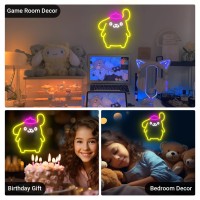 Kimineon Pom Purin Neon Sign Anime Light 3D Wall Art Cute Led For Bedroom Game Room Apartment Japanese Cartoon Dog Lamp Decor