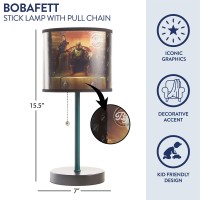 Idea Nuova Star Wars Boba Fett Stick Table Lamp With Pull Chain