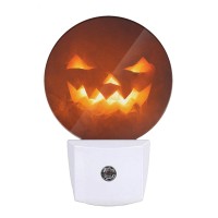 Ekobla Spooky Pumpkin Face Night Lamp Halloween Horror Scary Pumpkin Jack Night Lights Plug Into Wall Dusk To Dawn Sensor Led Fo