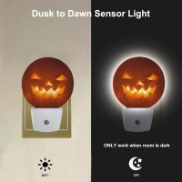 Ekobla Spooky Pumpkin Face Night Lamp Halloween Horror Scary Pumpkin Jack Night Lights Plug Into Wall Dusk To Dawn Sensor Led Fo