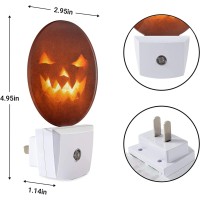 Ekobla Spooky Pumpkin Face Night Lamp Halloween Horror Scary Pumpkin Jack Night Lights Plug Into Wall Dusk To Dawn Sensor Led Fo