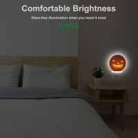 Ekobla Spooky Pumpkin Face Night Lamp Halloween Horror Scary Pumpkin Jack Night Lights Plug Into Wall Dusk To Dawn Sensor Led Fo