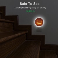 Ekobla Spooky Pumpkin Face Night Lamp Halloween Horror Scary Pumpkin Jack Night Lights Plug Into Wall Dusk To Dawn Sensor Led Fo