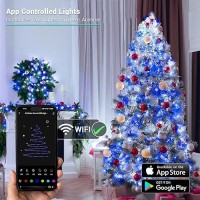 Brizled Smart Color Changing Christmas Lights 65Ft 198 Led Wifi String Lights App Control Dimmable Christmas Lights Rgb Xmas