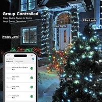 Brizled Smart Color Changing Christmas Lights 65Ft 198 Led Wifi String Lights App Control Dimmable Christmas Lights Rgb Xmas