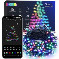 Brizled Smart Color Changing Christmas Lights 65Ft 198 Led Wifi String Lights App Control Dimmable Christmas Lights Rgb Xmas