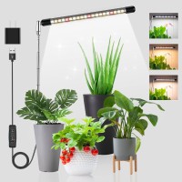 Kullsinss Grow Lights For Indoor Plants, Full Spectrum Plant Lights For Indoor Growing, Height Adjustable Small Grow Light With 3 Spectrum Modes, Auto Onoff Timer, 10 Dimmable Brightness