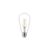 Philips Led Vintage Flicker-Free Clear Spiral St19 Bulb - Soft White 2700K - 4 Pack - 8W=75W - 800 Lumen - E26 Base - Dimmable - Eye Comfort Technology