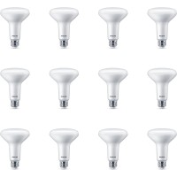 Philips Led Flicker-Free Frosted Dimmable Br30 Light Bulb - Eyecomfort Technology - 650 Lumen - Soft White (2700K) - 7.2W=65W - E26 Base - Title 20 Certified - Indoor - 12-Pack