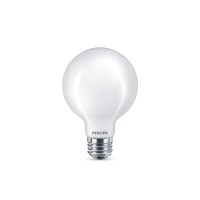 Philips Led Ultra Definition Flickerfree Dimmable Eye Comfort Technology Soft White 2700K G25 Frosted Glass Light Bulb 350 Lu