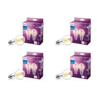 Philips Led Flicker-Free Clear Dimmable A19 Light Bulb - Eyecomfort Technology - 800 Lumen - Daylight (5000K) - 8W=60W - E26 Base - Title 20 Certified - Ultra Definition - Indoor - 2 Count (Pack Of 4)