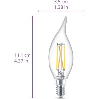 Philips Led Ultra Definition Flickerfree Dimmable Eye Comfort Technology Daylight 5000K Ba11 Clear Glass Light Bulb 500 Lumen