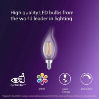 Philips Led Ultra Definition Flickerfree Dimmable Eye Comfort Technology Daylight 5000K Ba11 Clear Glass Light Bulb 500 Lumen