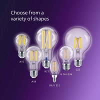 Philips Led Ultra Definition Flickerfree Dimmable Eye Comfort Technology Daylight 5000K Ba11 Clear Glass Light Bulb 500 Lumen