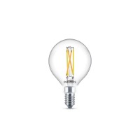 Philips Led Ultra Definition G16.5 Glass Light Bulb Eyecomfort Technology, Dimmable, 350 Lumen, Soft White Light (2700K), 3.5W=40W, E12 Base, 2-Pack (573303)