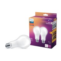 Philips Led Flicker-Free Frosted Dimmable A21 Light Bulb - Eyecomfort Technology - 1600 Lumen - Soft White (2700K) - 12.5W=100W - E26 Base - Title 20 Certified - Ultra Definition - Indoor - 2-Pack