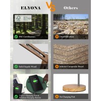 Elyona Led Desk Lamp With Wireless Charger Sapele Wood Reading Light With Usb C Charging Port Swing Arm Table Lamp For Home Of