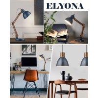 Elyona Sapele Wood Desk Lamp With Upgraded Wireless Charger Swing Arm Table Lamp With Usb C Charging Port Reading Task Light F