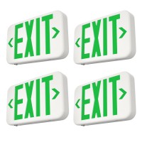 Freelicht Green Led Exit Sign With Battery Backup