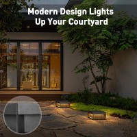 Mvbt Outdoor Modern Post Light, Led Fence Deck Column Cap Lamp Ip65 Waterproof Lantern 3000K Luxury Landscape Lighting For Patio Posts Flat Surface Garden Decoration (8